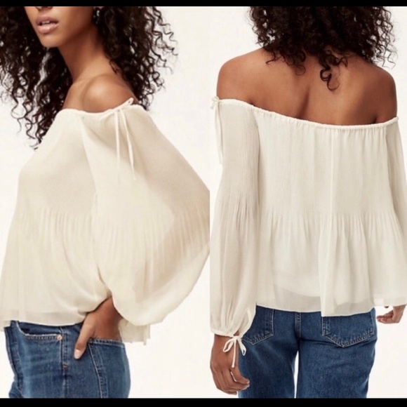 White aritzia talance blouse - Picture 2 of 6